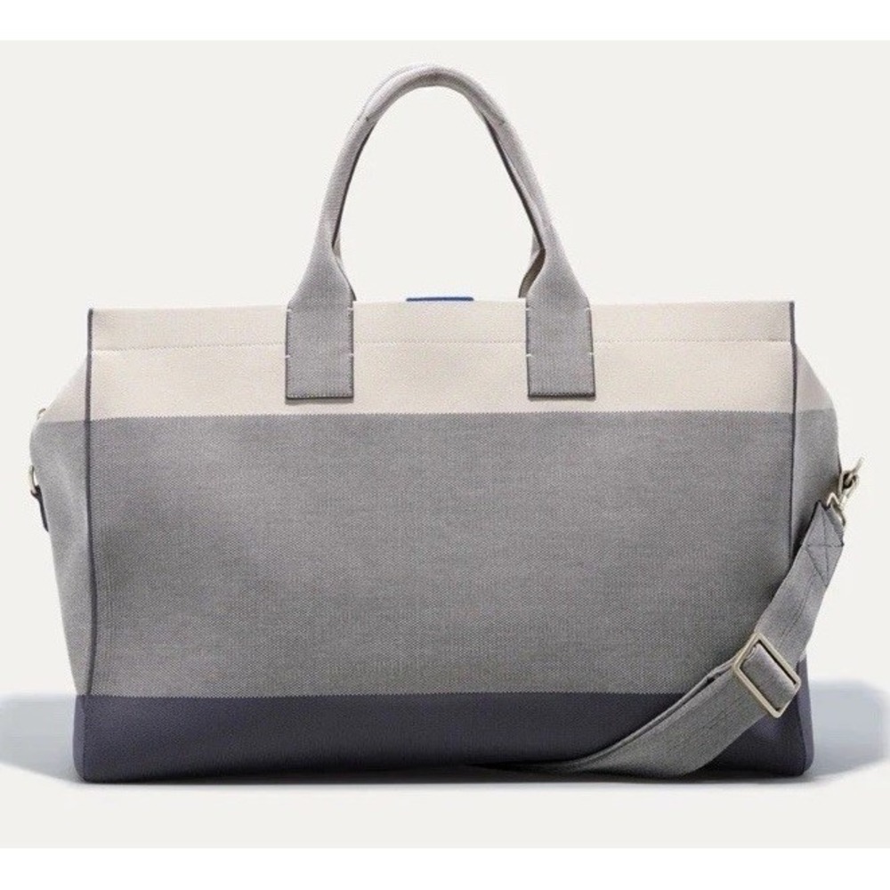 EUC Rothy's Weekender RETIRED Tote Bag Sand Stone Grey Travel Duffle Dust Bag